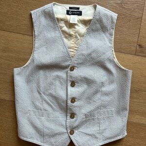 Crewcuts Beige and Gray Vest